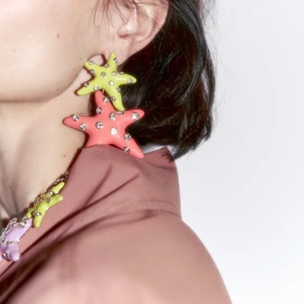 Zara Starfish Statement Earrings